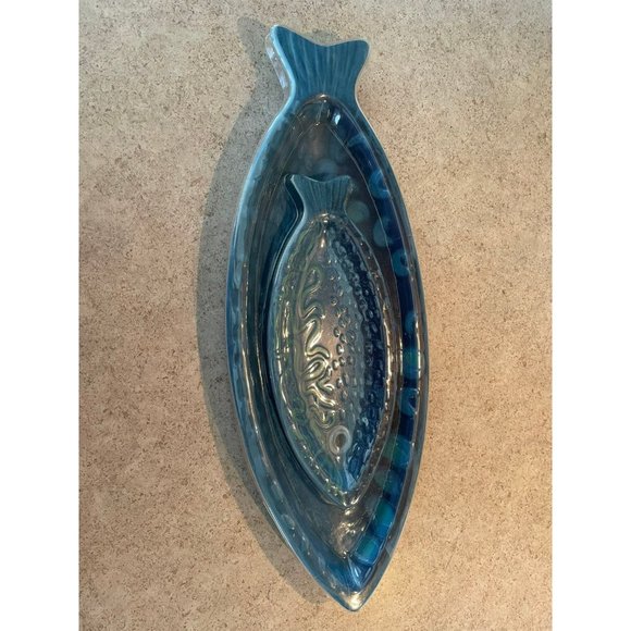 Opalhouse Melamine 2pc Fish Serving Platter 16" x 6" 2pc Nesting - Picture 4 of 6